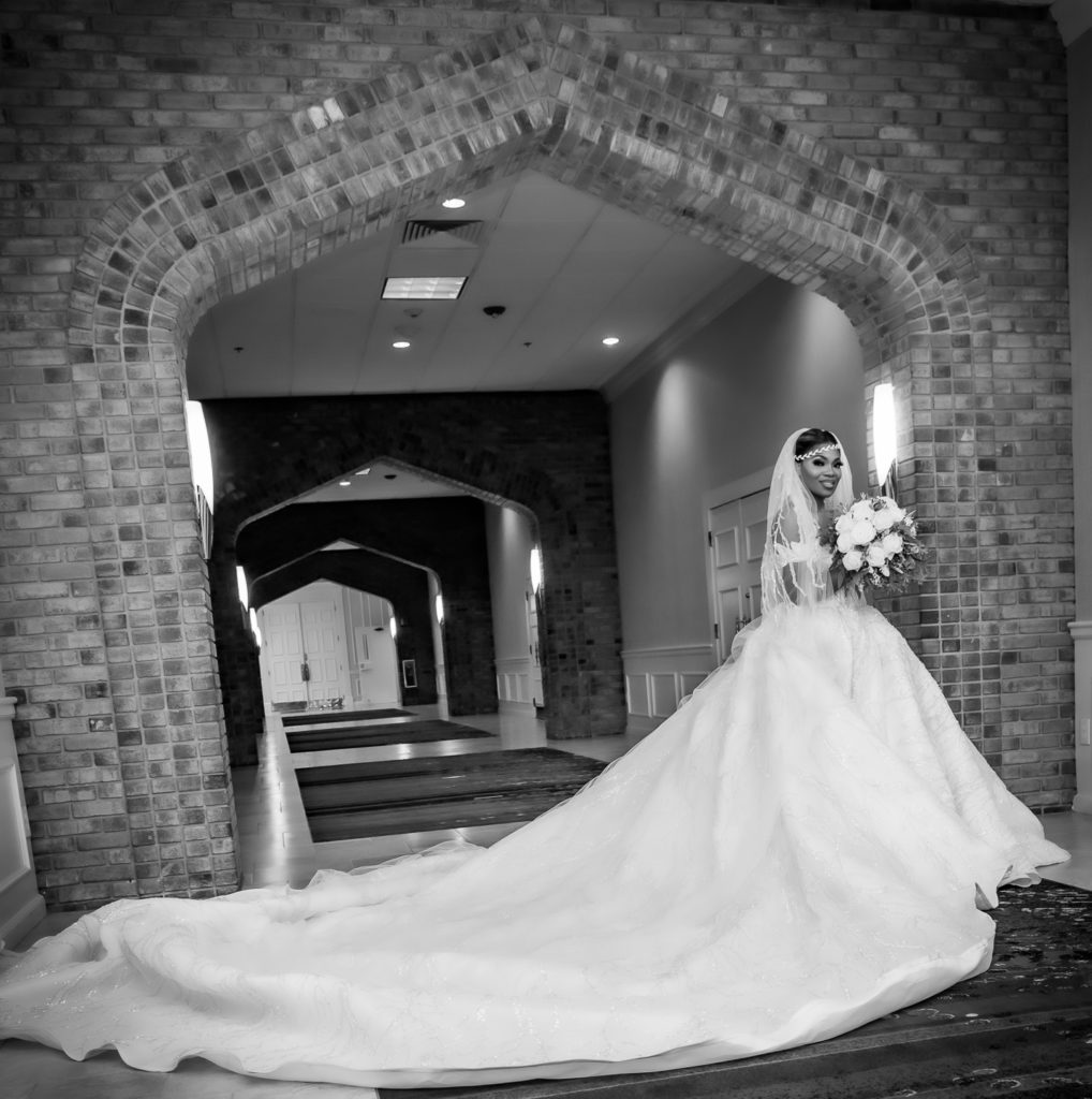 Congolese bride wedding portrait at the Radisson hotel in Nashua, NH