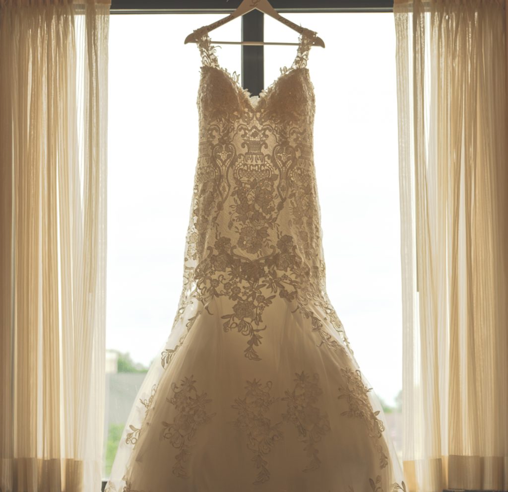 white wedding dress