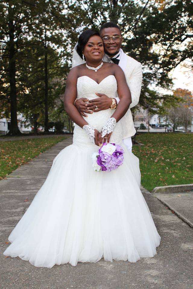Congolese bride and groom wedding portraits at Bell Rock Memorial Park in Malden, MA